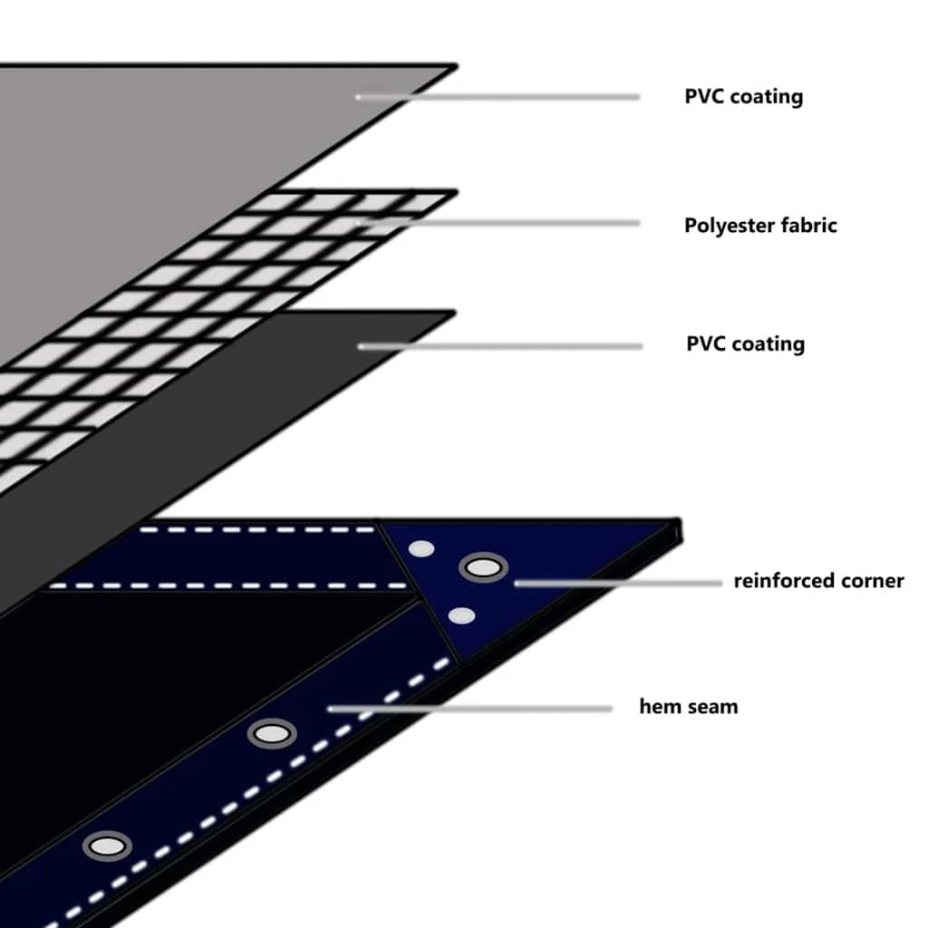 Cerada 650g / m² Narančasta 1,5 x 6 m Platno s PVC premazom