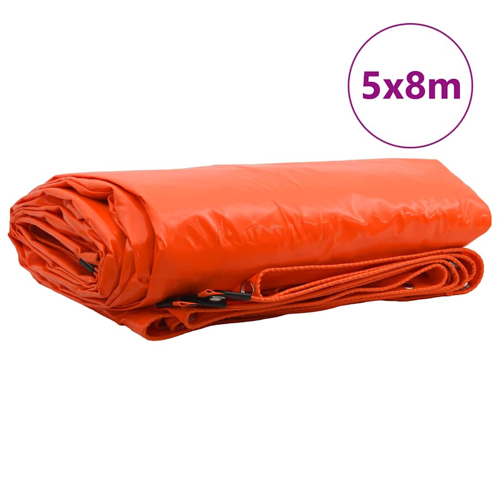 Cerada 650g / m² Narančasta 5 x 8 m Platno s PVC premazom