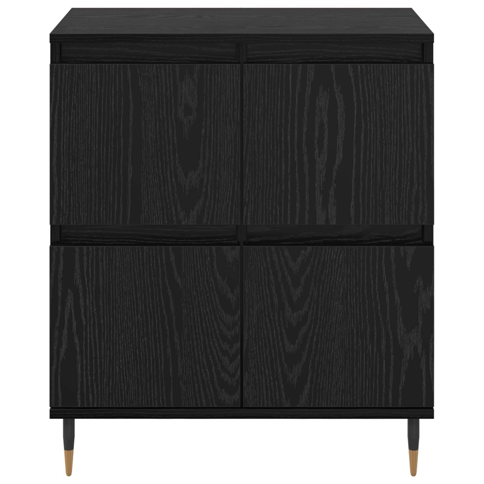 Ormarić za pohranu 3 pcs Crni hrast 60 x 35 x 70 cm