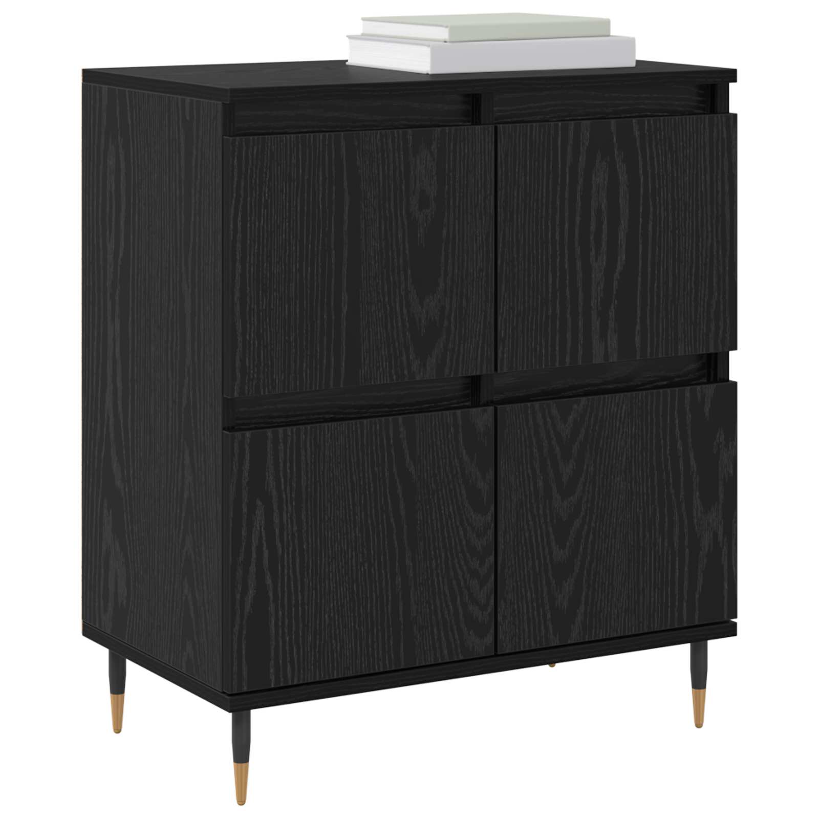 Ormarić za pohranu 3 pcs Crni hrast 60 x 35 x 70 cm