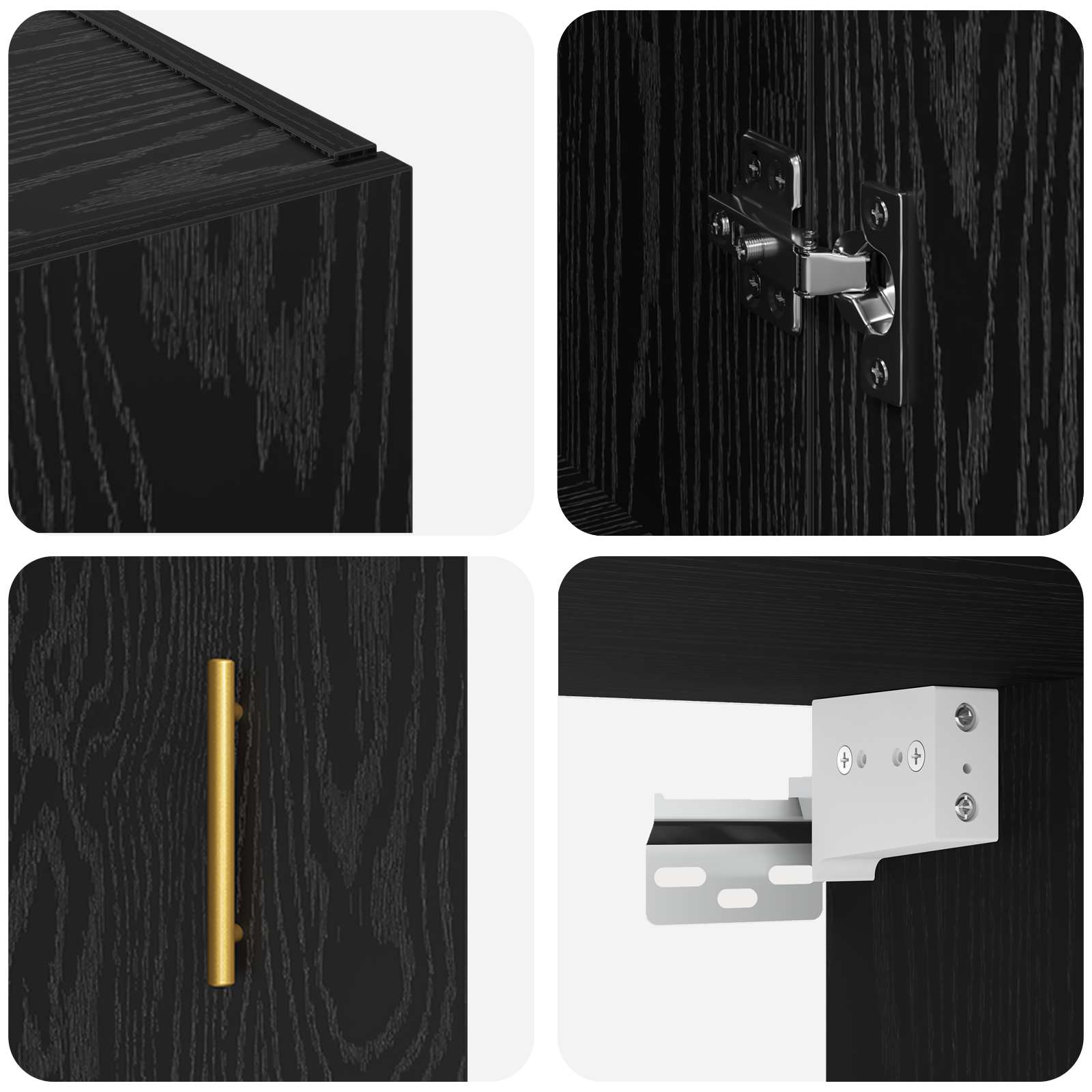 Ormar za montažu na zid 2 pcs Crni hrast 69,5 x 34 x 90 cm