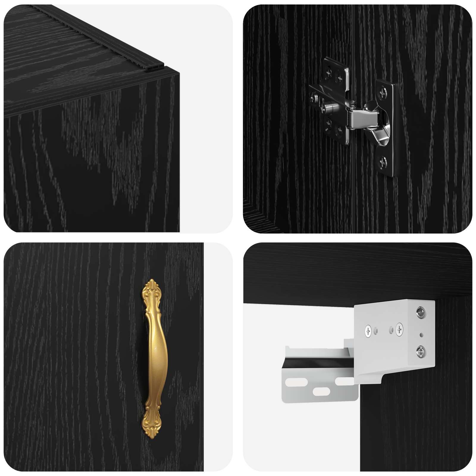 Ormar za montažu na zid 2 pcs Crni hrast 69,5 x 34 x 90 cm