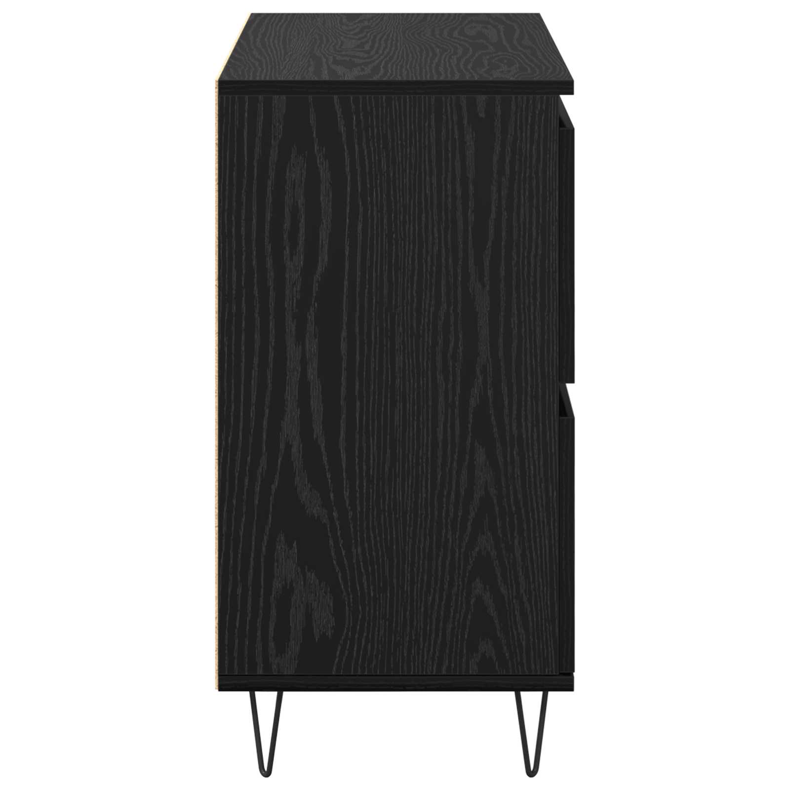 Komode 3 pcs Crni hrast
