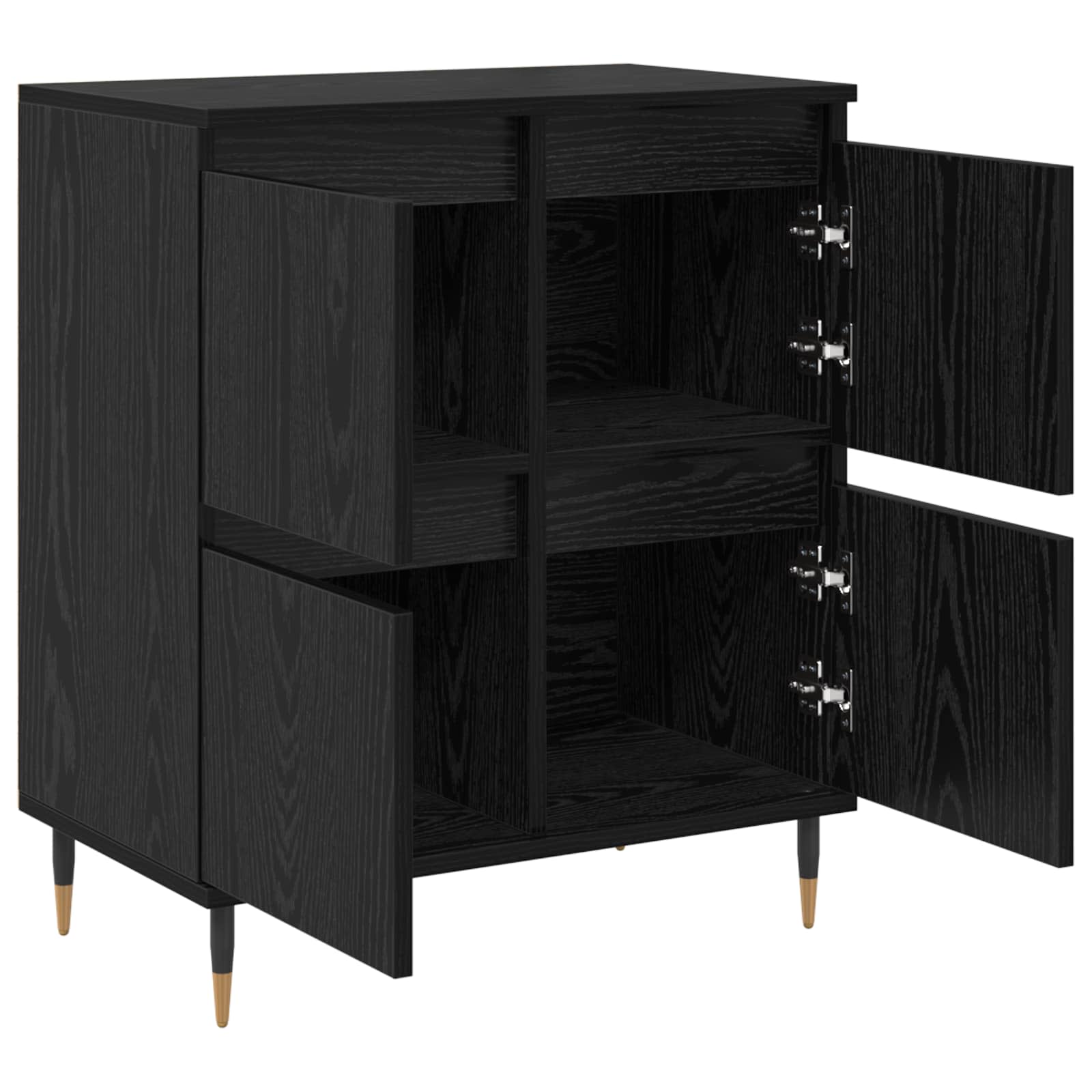 Ormarić za pohranu 2 pcs Crni hrast 60 x 35 x 70 cm