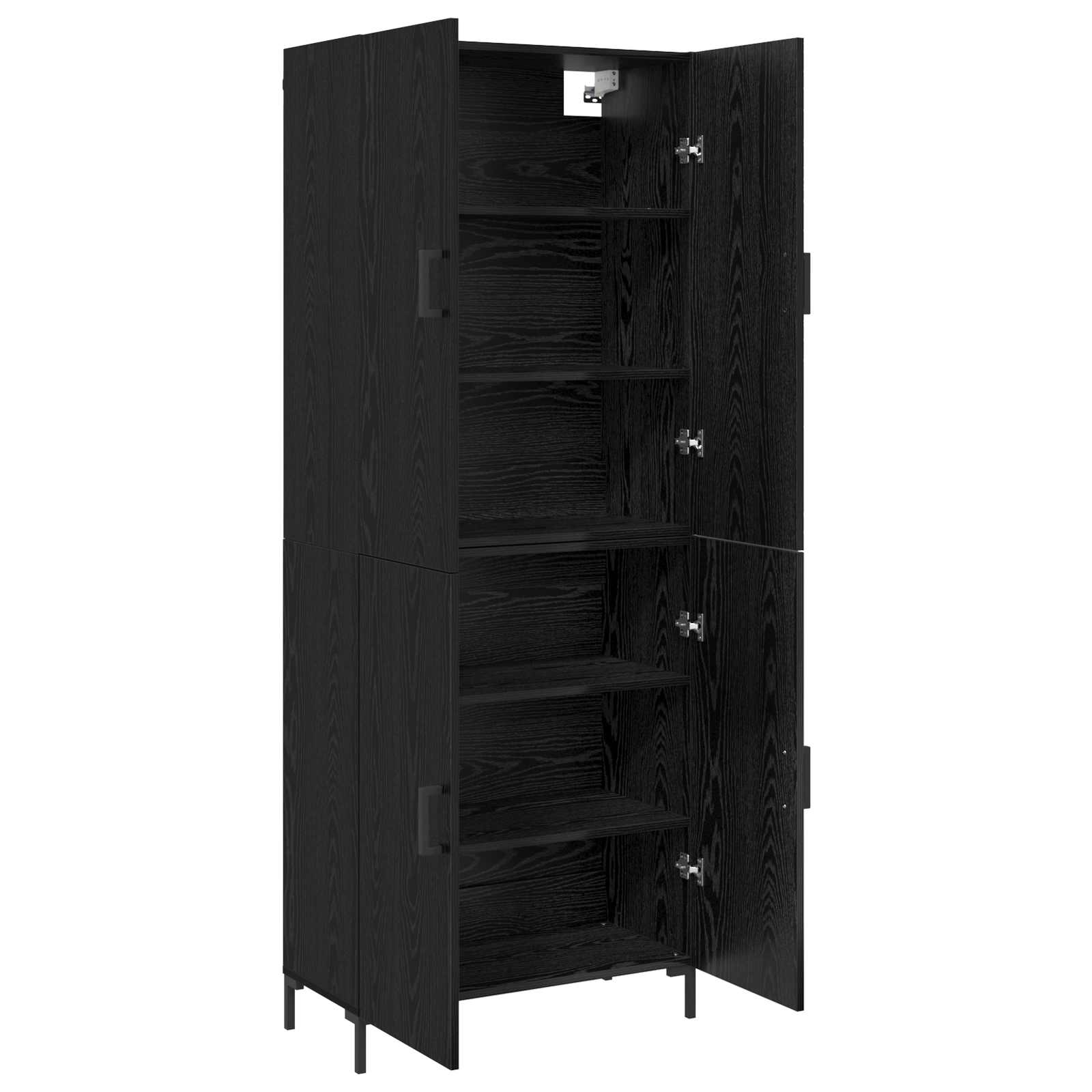 Highboard Zidne Crni hrast 69,5 x 34 x 180 cm Konstruirano drvo