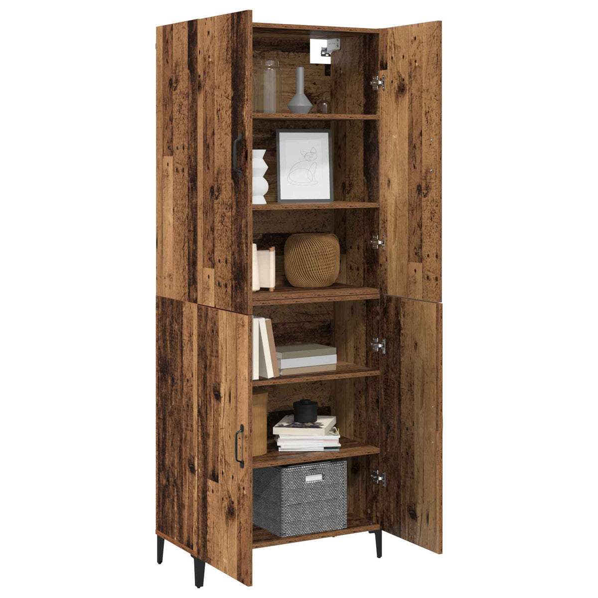 Highboard 2 kom. Staro drvo 69,5 x 34 x 180 cm