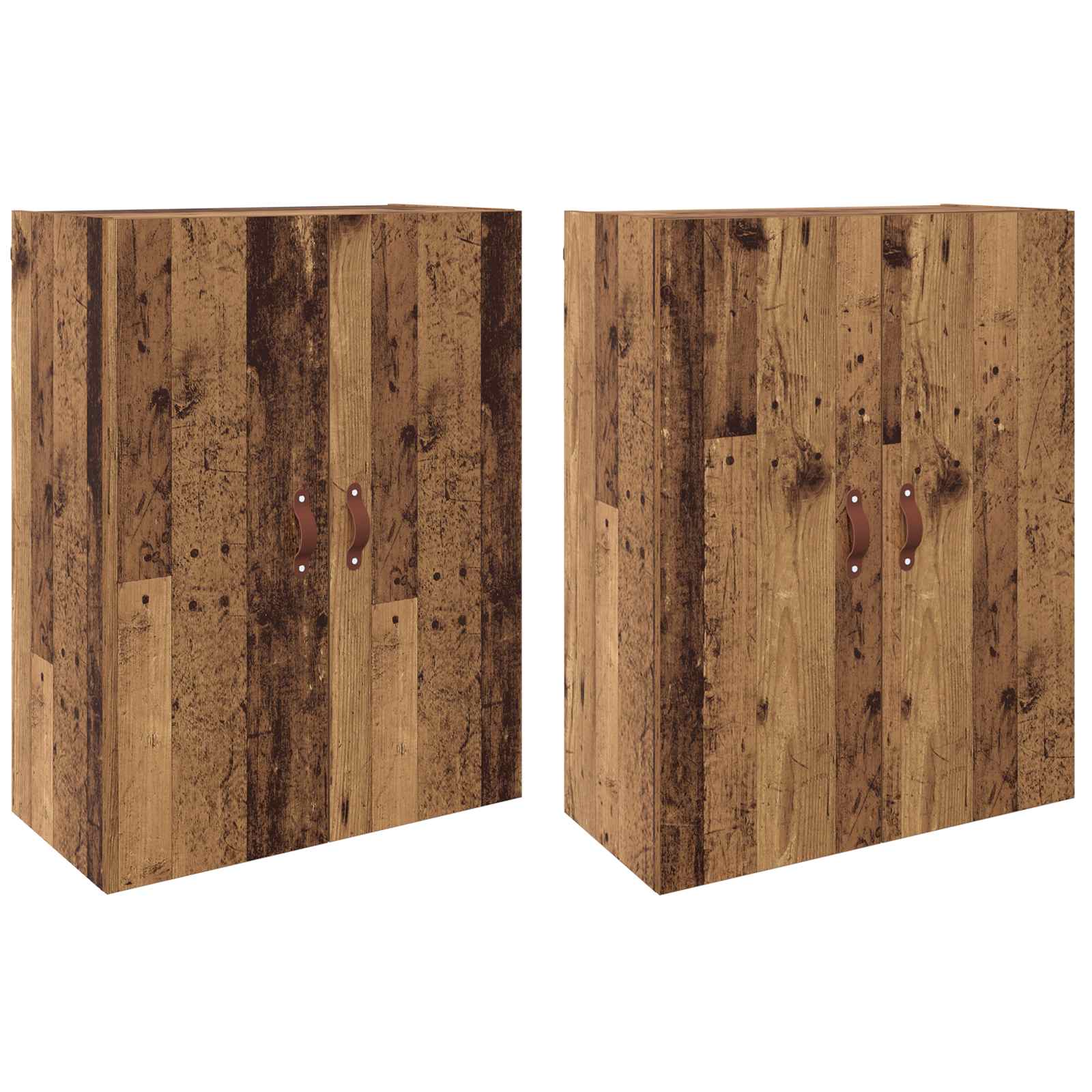 Ormar za montažu na zid 2 pcs Staro drvo 69,5 x 34 x 90 cm