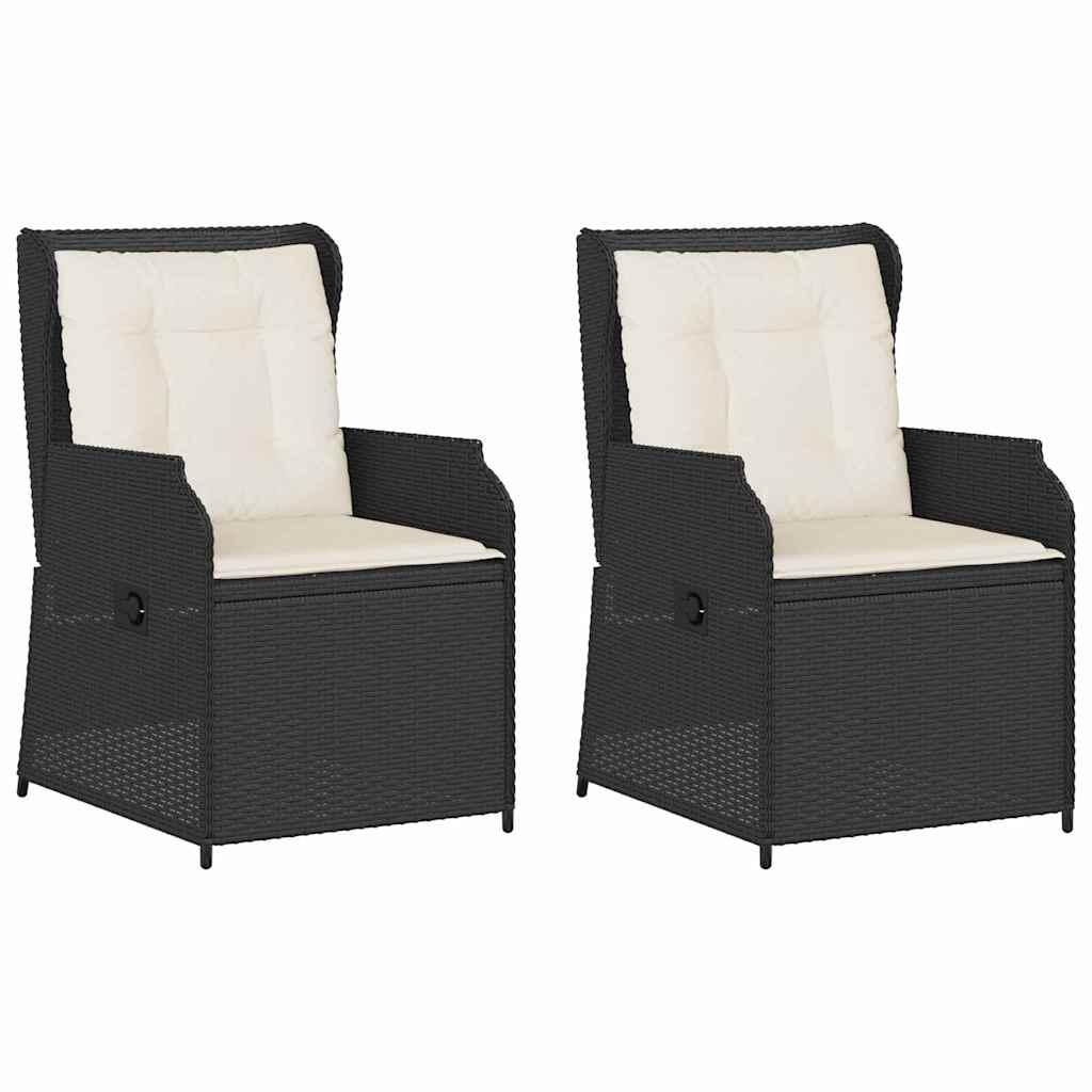 Vrtna klupa 2 pcs Crna poliratan