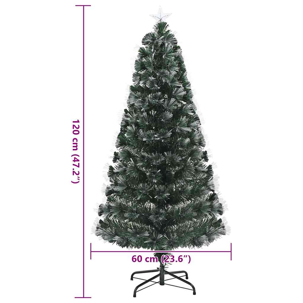 Umjetno božićno drvce s 120 LED svjetlima Zelena 120 cm PVC