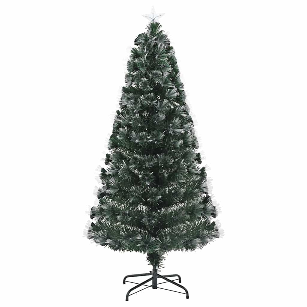 Umjetno božićno drvce s 210 LED svjetlima Zelena 180 cm PVC