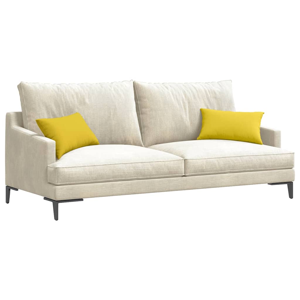 Jastučići za sofu 2 pcs Svijetlo žuta 50 x 30 cm tkanina