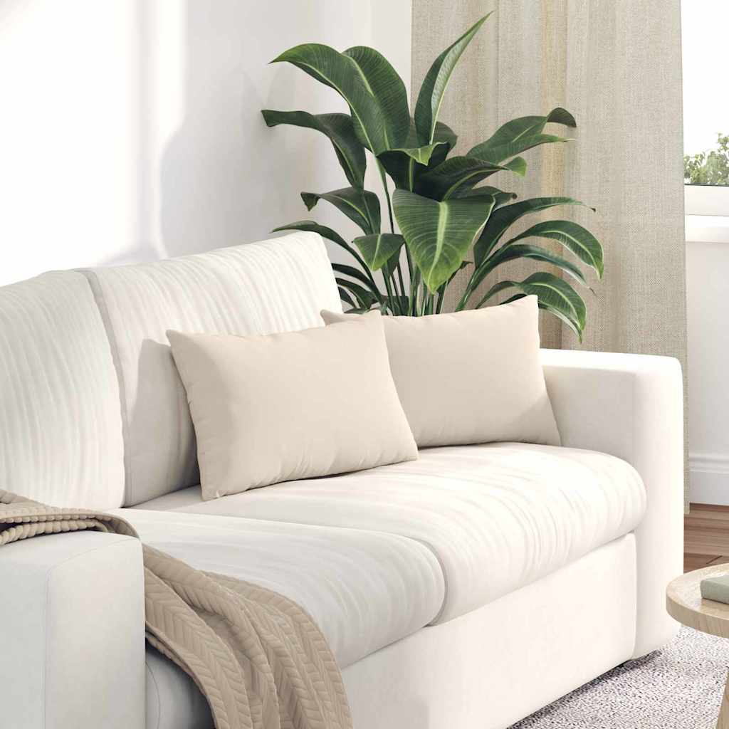 Jastučići za sofu 2 pcs Bež 50 x 30 cm tkanina
