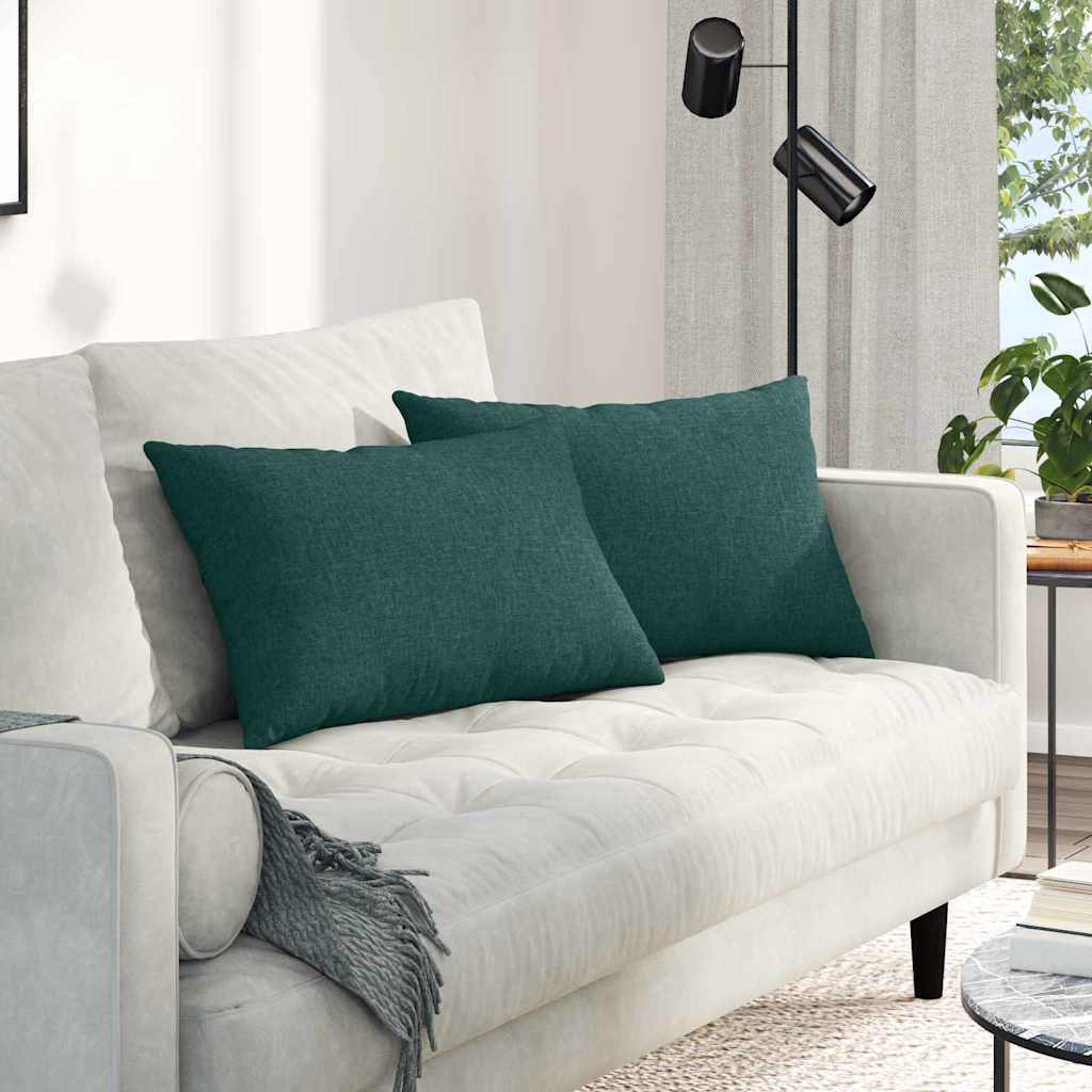 Jastučići za sofu 2 pcs Tamnozelena 60 x 40 cm tkanina