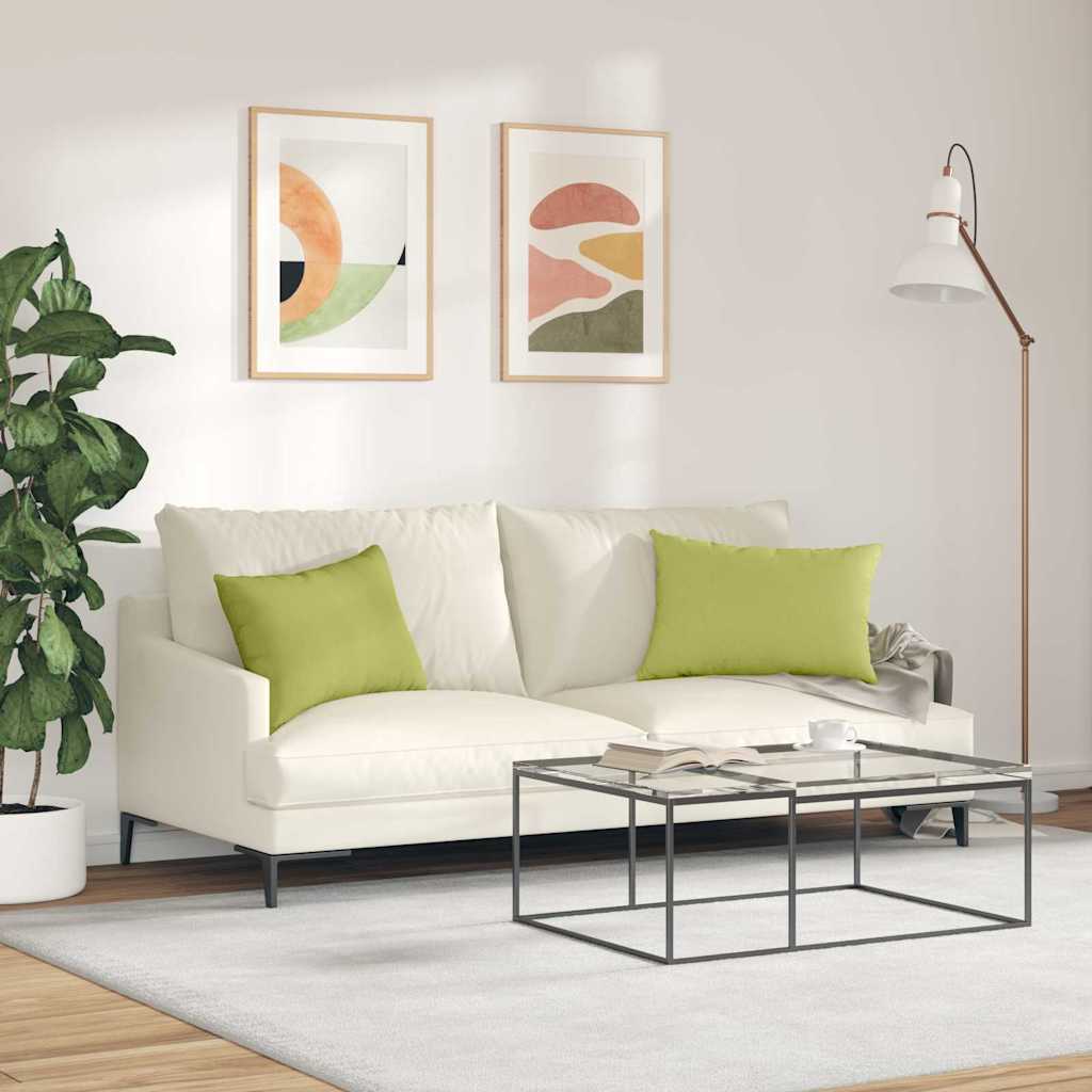 Jastučići za sofu 2 pcs Svijetlo zelena 60 x 40 cm tkanina