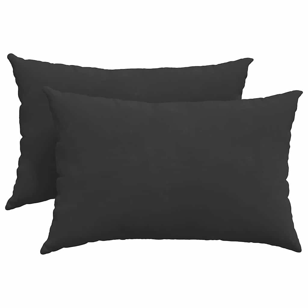 Jastučići za sofu 2 pcs Crna 60 x 40 cm tkanina