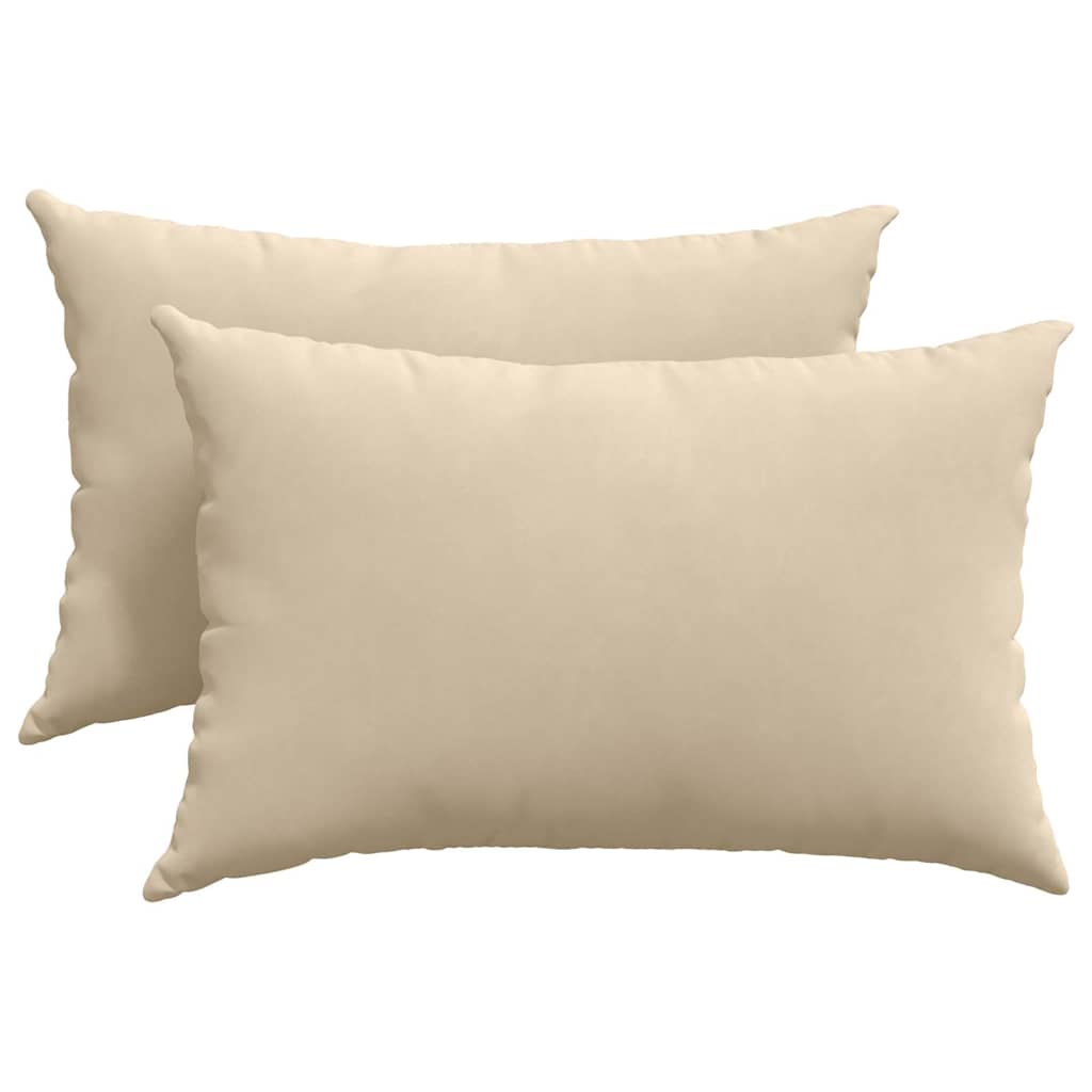 Jastučići za sofu 2 pcs Krema 60 x 40 cm tkanina