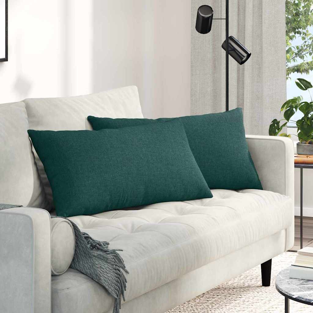 Jastučići za sofu 2 pcs Tamnozelena 80 x 40 cm tkanina