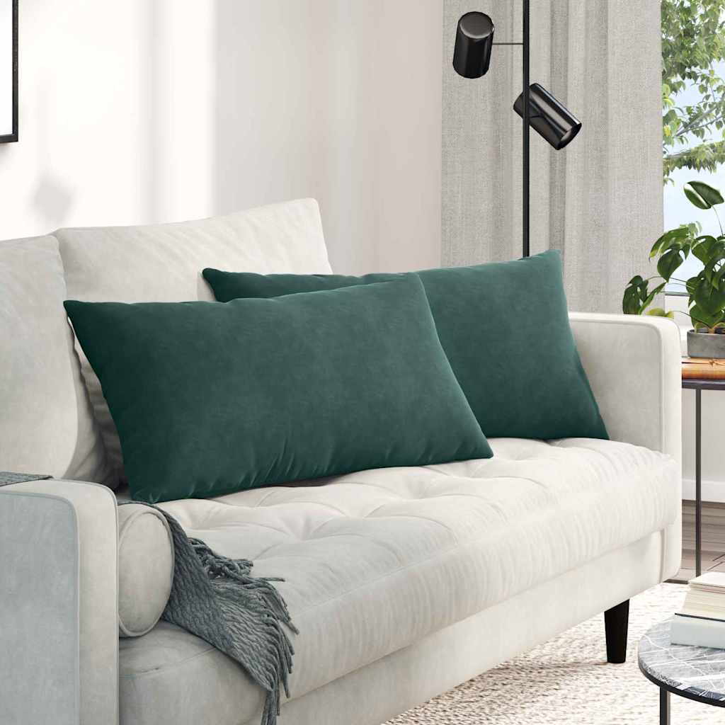 Jastučići za sofu 2 pcs Tamnozelena 80 x 40 cm Kordura tekstil