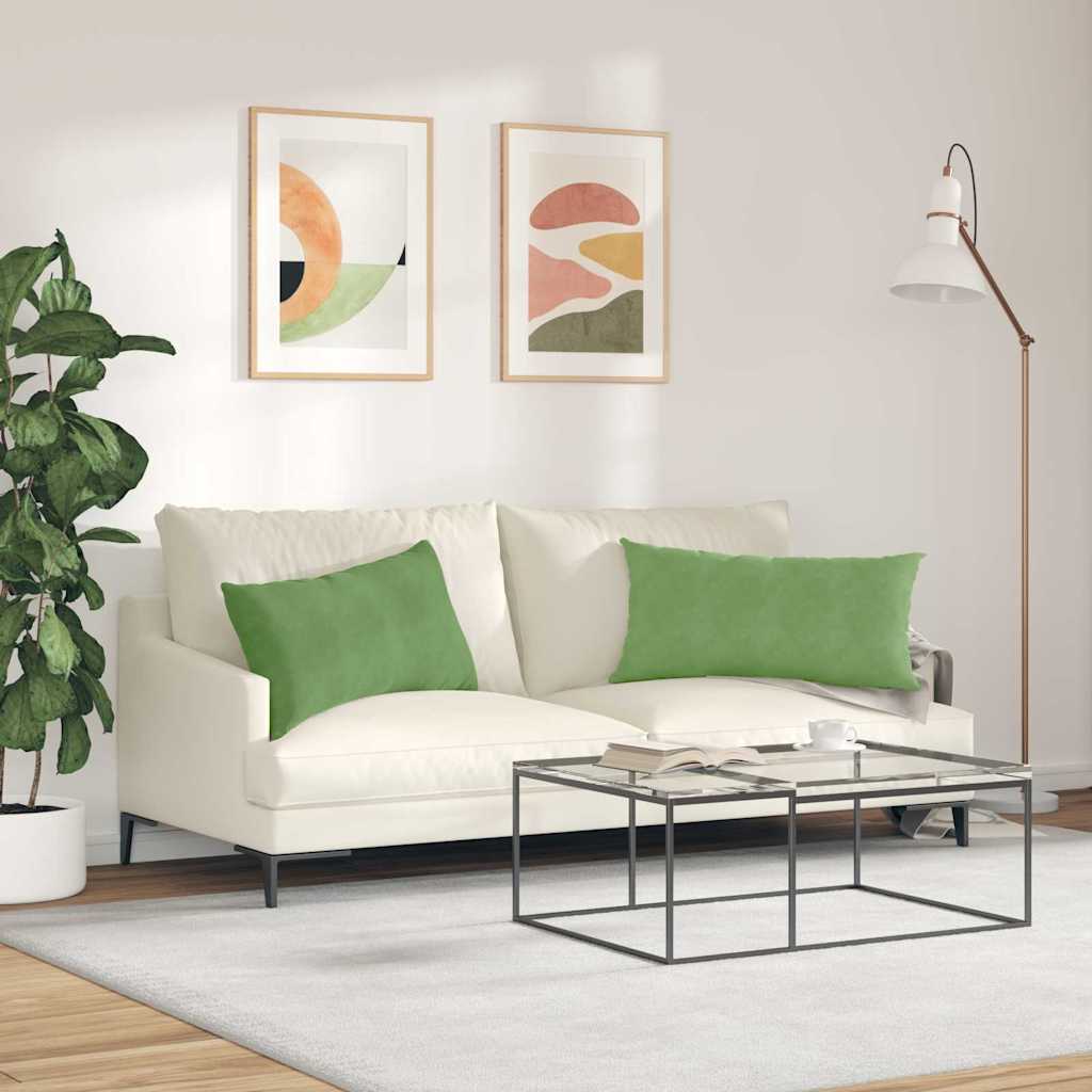 Jastučići za sofu 2 pcs Svijetlo zelena 80 x 40 cm
