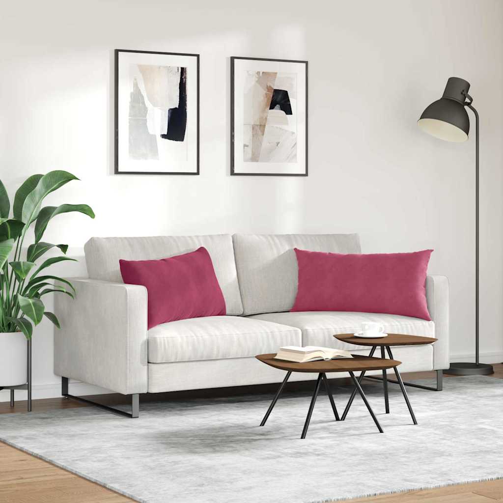 Jastučići za sofu 2 pcs Vinska crvena 80 x 40 cm