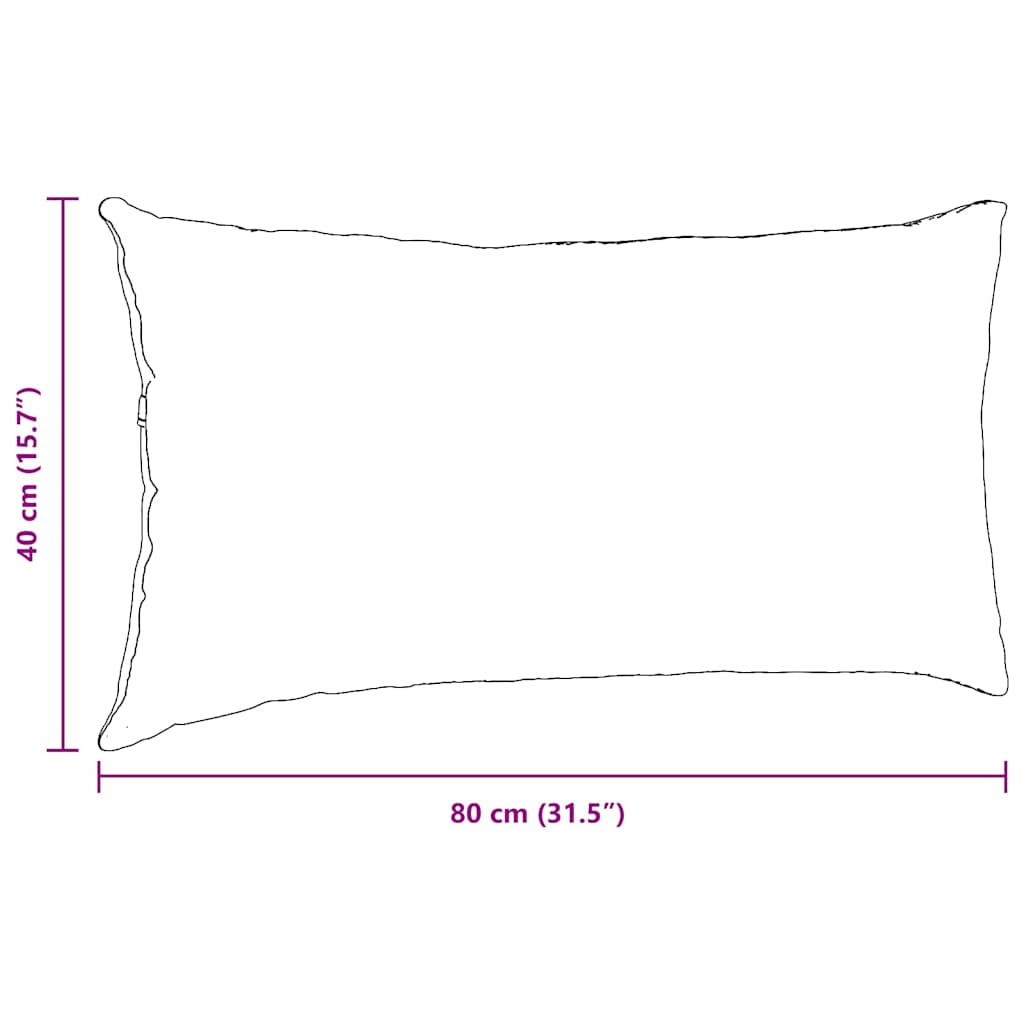 Jastučići za sofu 2 pcs Smeđa 80 x 40 cm Kordura tekstil