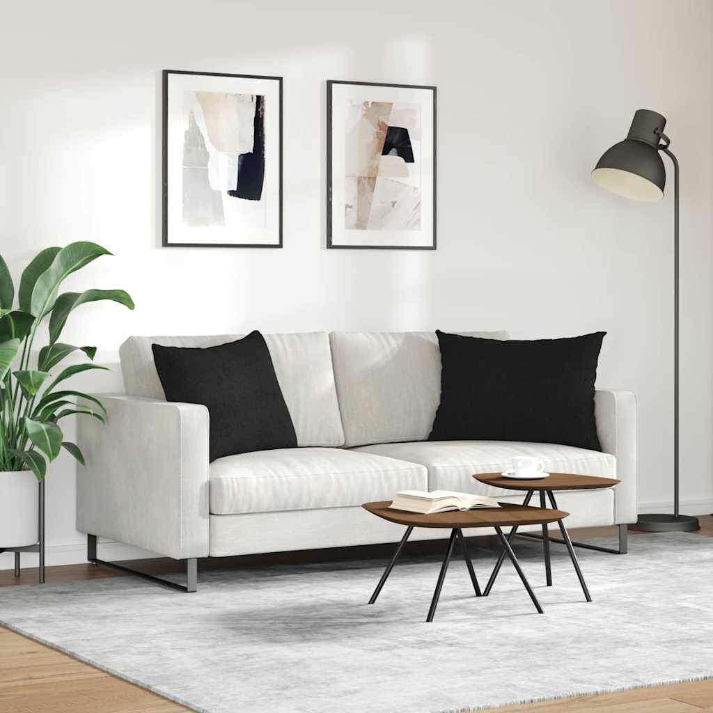 Jastučići za sofu 2 pcs Crna 70 x 50 cm tkanina