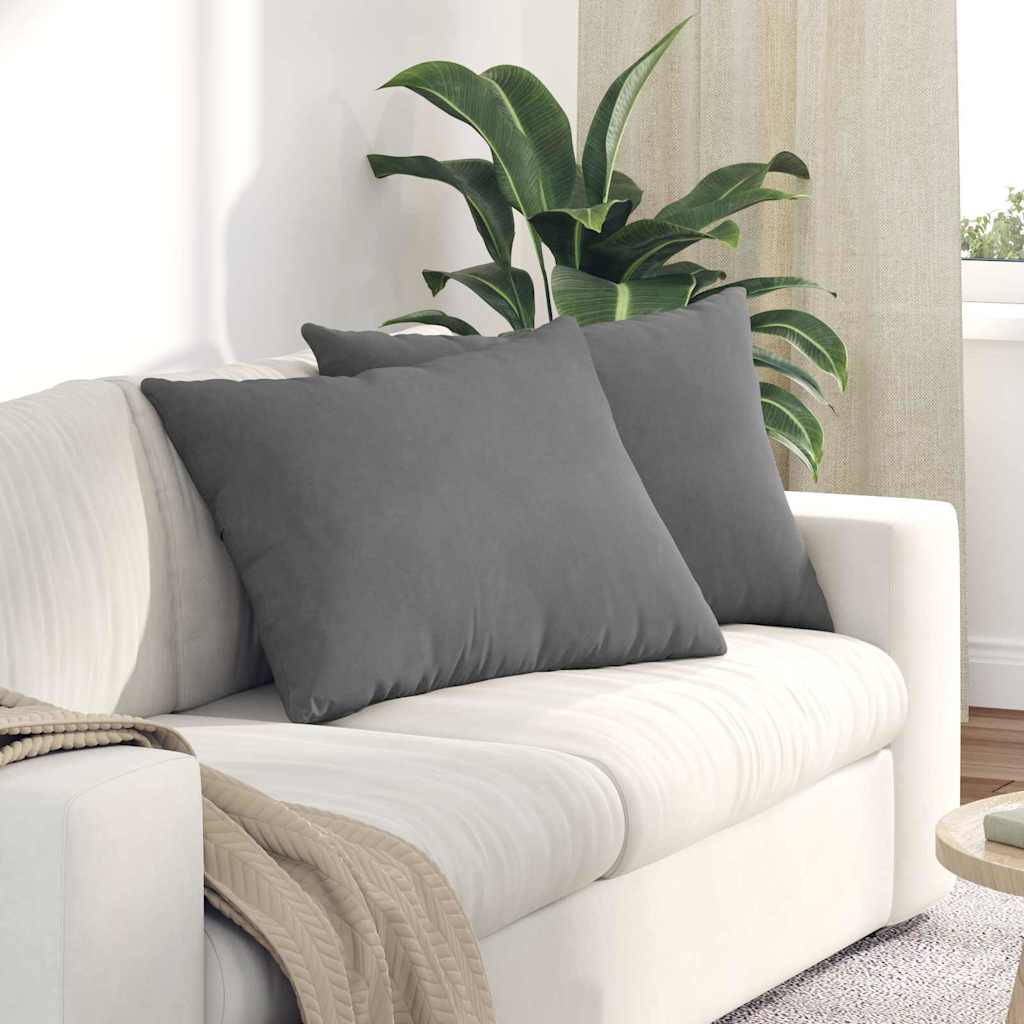 Jastučići za sofu 2 pcs Tamno siva 70 x 50 cm tkanina