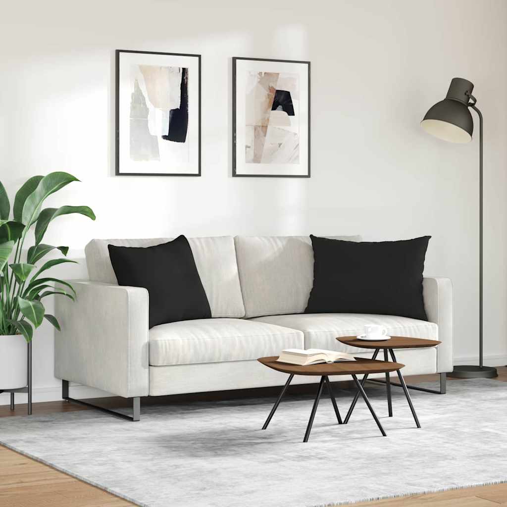 Jastučići za sofu 2 pcs Crna 70 x 50 cm tkanina