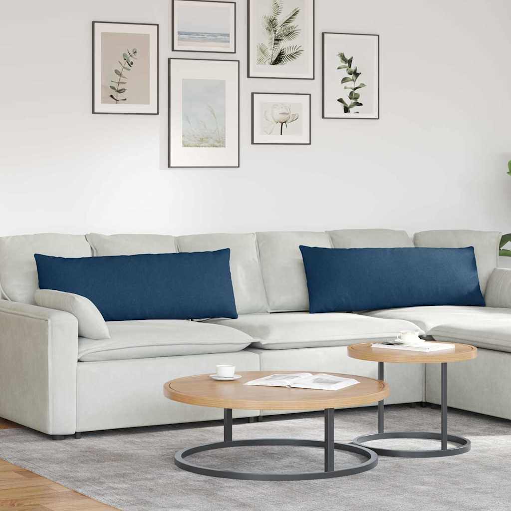 Jastučići za sofu 2 pcs Plava 120 x 40 cm tkanina