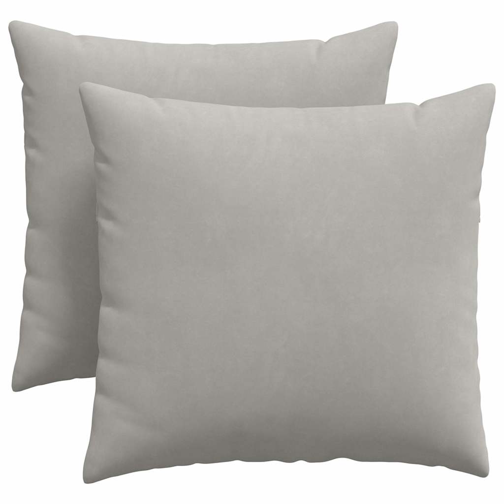 Jastučići za sofu 2 pcs Svijetlo siva 45 x 45 cm tkanina
