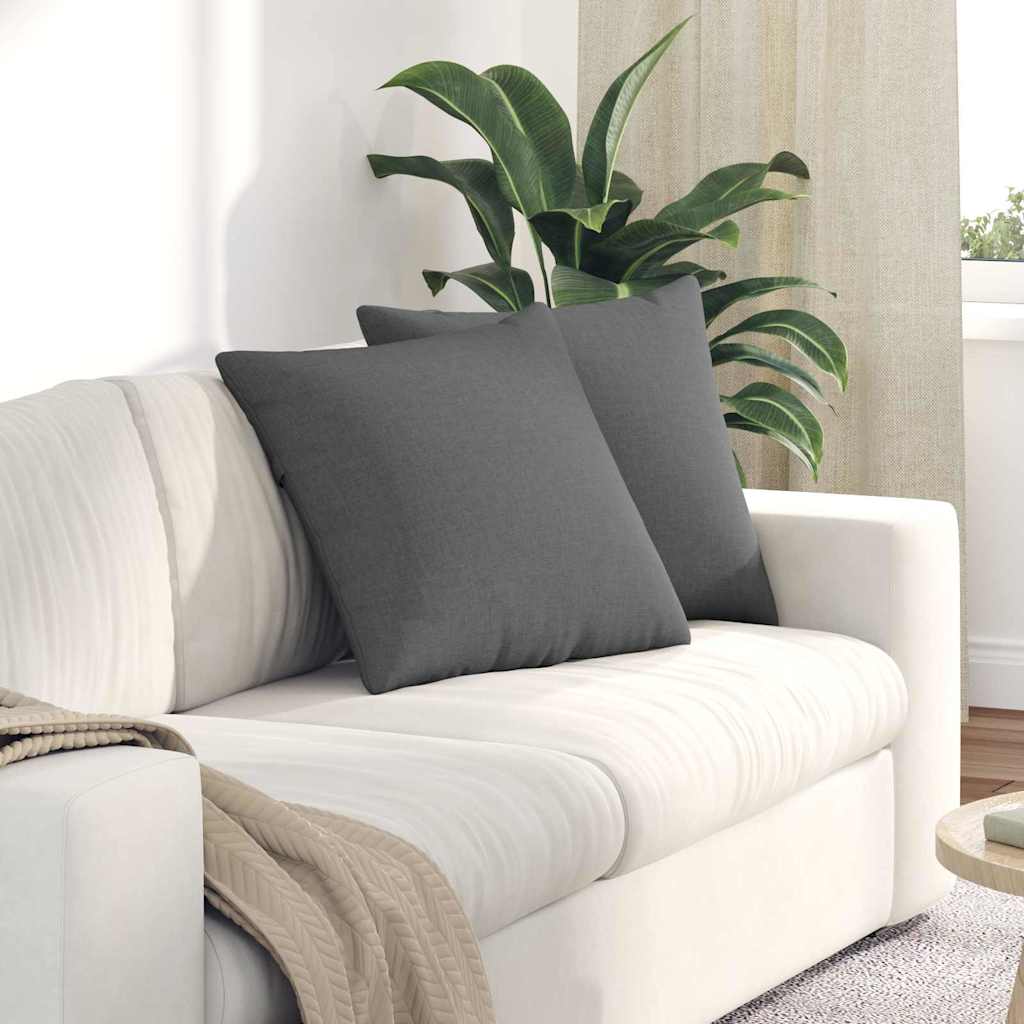 Jastučići za sofu 2 pcs Tamno siva 50 x 50 cm tkanina