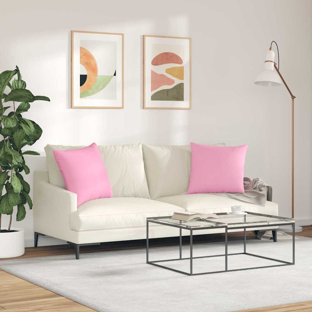 Jastučići za sofu 2 pcs Ružičasta 50 x 50 cm tkanina