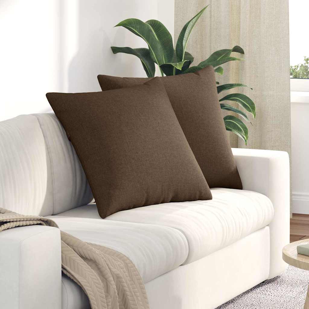Jastučići za sofu 2 pcs Smeđa 80 x 80 cm tkanina