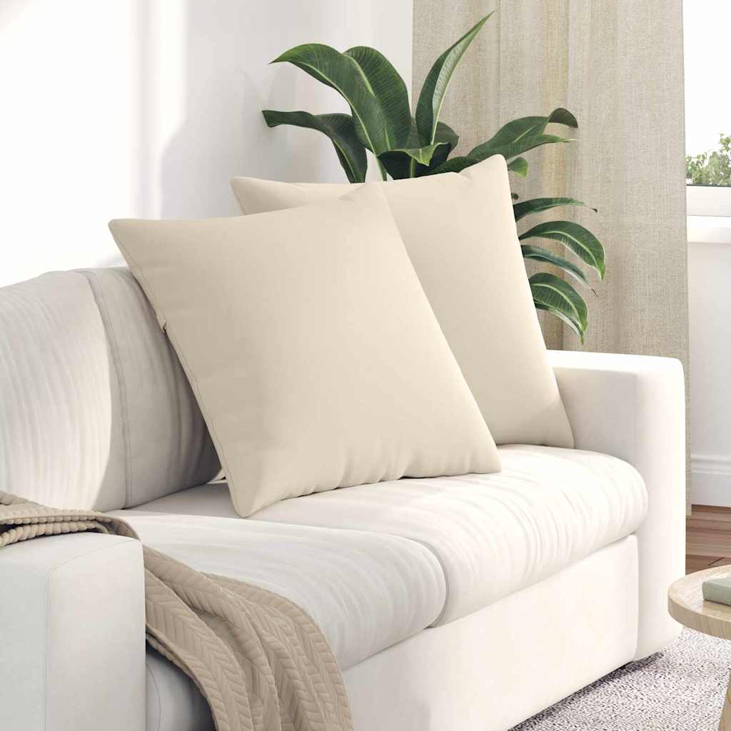 Jastučići za sofu 2 pcs Bež 80 x 80 cm tkanina
