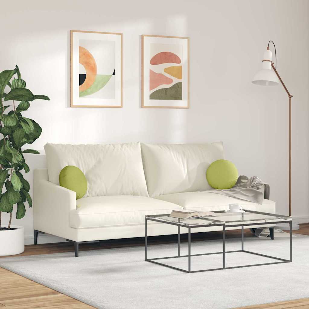 Jastučići za sjedenje 2 pcs Svijetlo zelena Ø30 x 13 cm tkanina