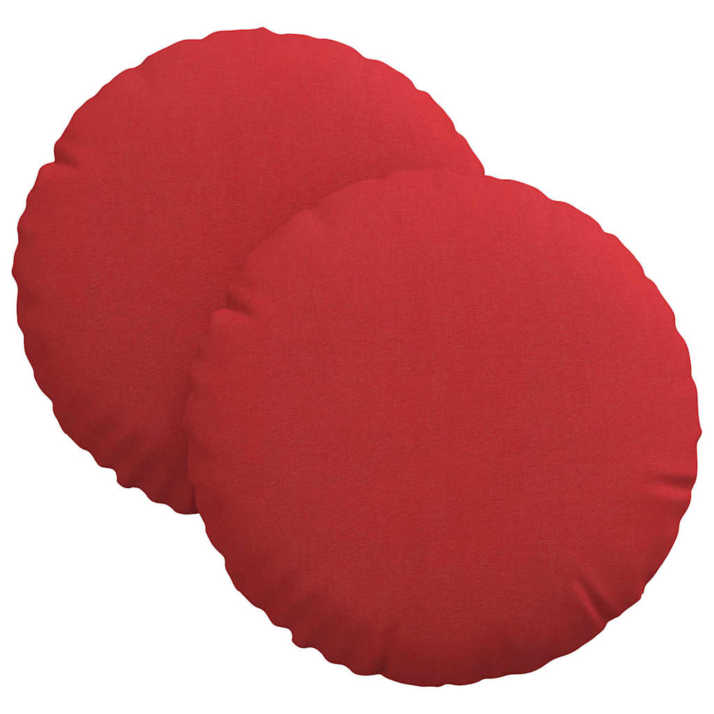 Jastučići za sjedenje 2 pcs Crvena Ø30 x 13 cm tkanina