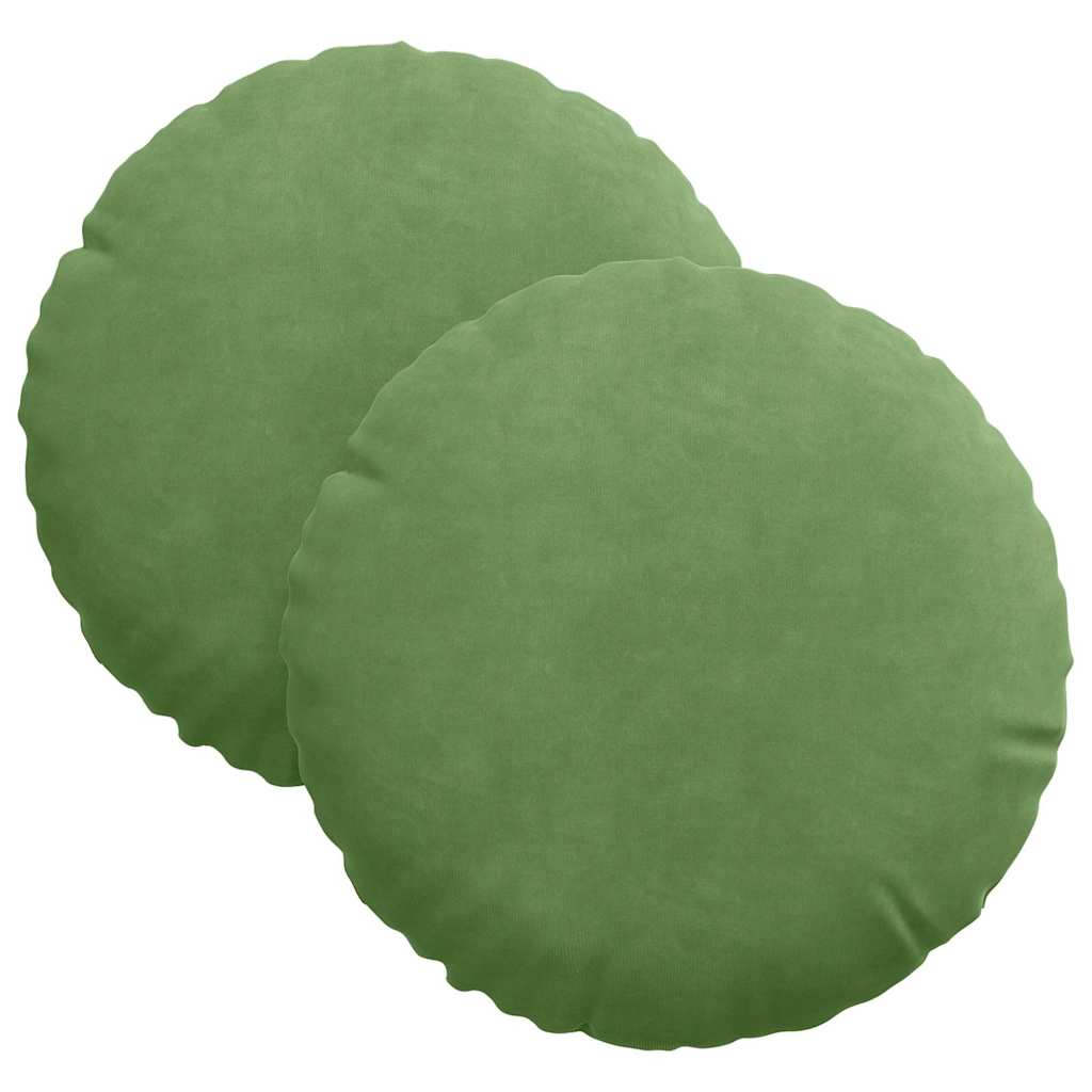 Jastučići za sjedenje 2 pcs Svijetlo zelena Ø30 x 13 cm Baršun