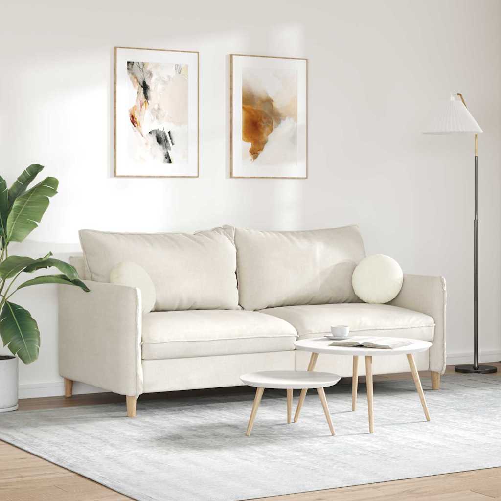 Jastučići za sjedenje 2 pcs Krema Ø30 x 13 cm Baršun