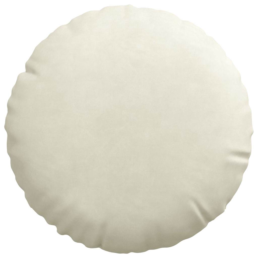 Jastučići za sjedenje 2 pcs Krema Ø30 x 13 cm Baršun