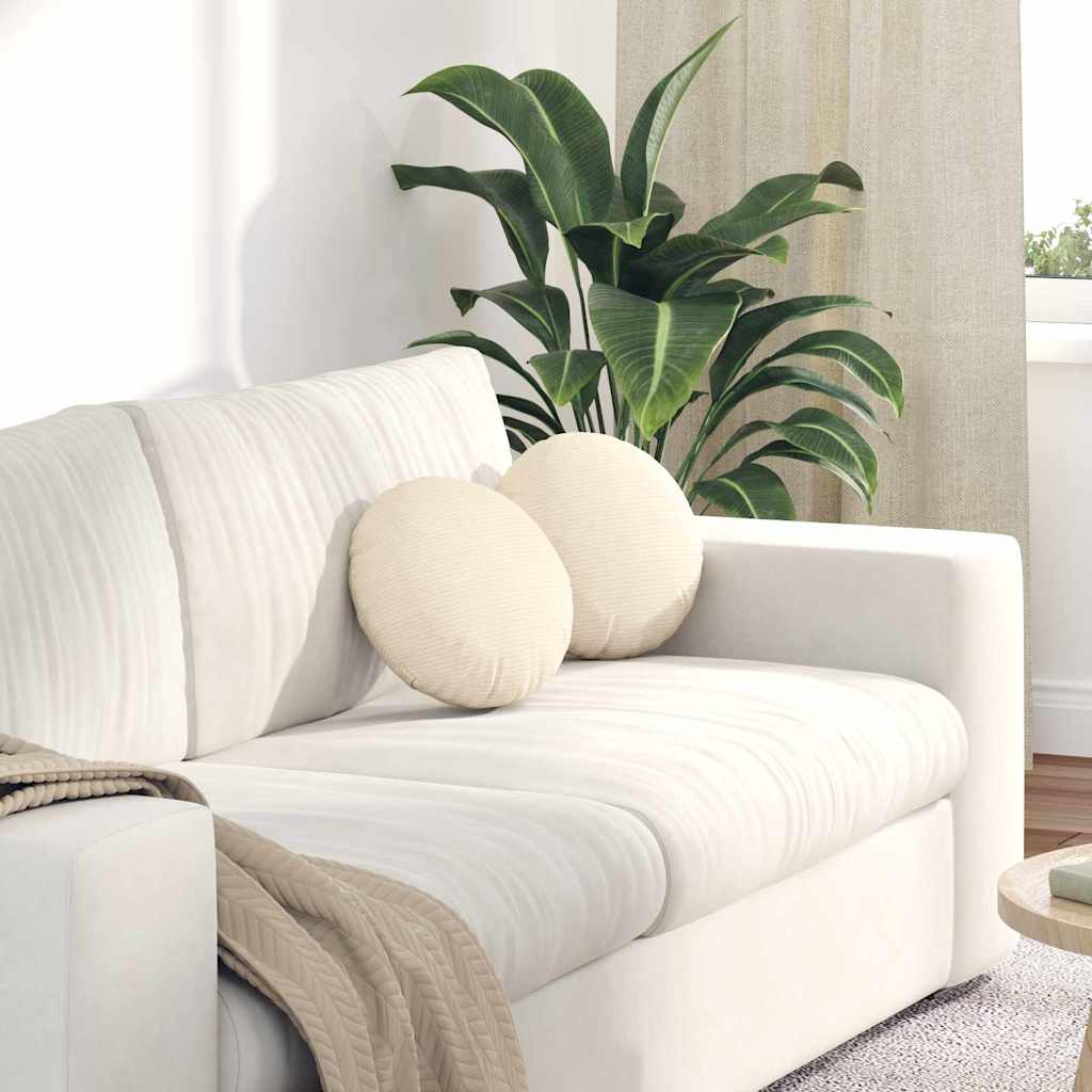 Jastučići za sjedenje 2 pcs Krema Ø30 x 13 cm Kordura tekstil