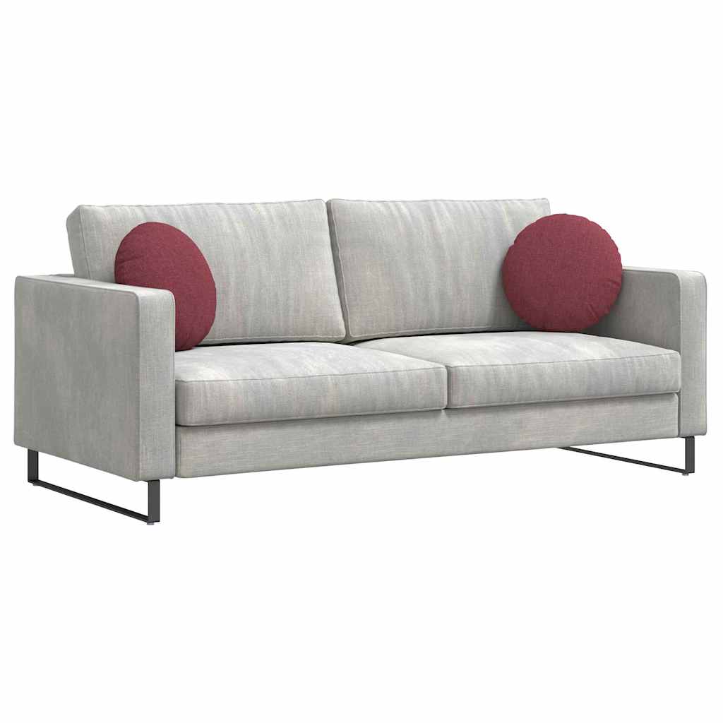 Jastučići za sjedenje 2 pcs Vinska crvena Ø40 x 13 cm tkanina