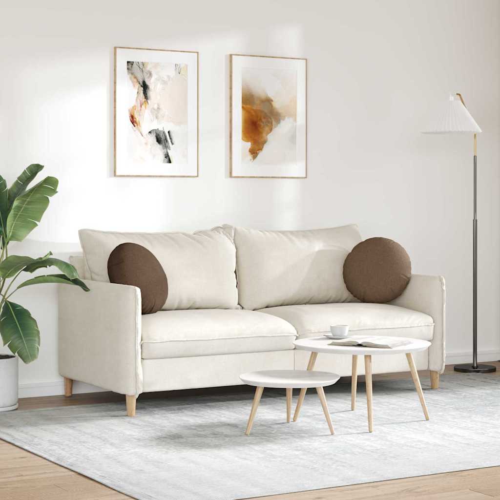 Jastučići za sjedenje 2 pcs Smeđa Ø40 x 13 cm tkanina