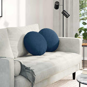 Jastučići za sjedenje 2 pcs Plava Ø40 x 13 cm tkanina