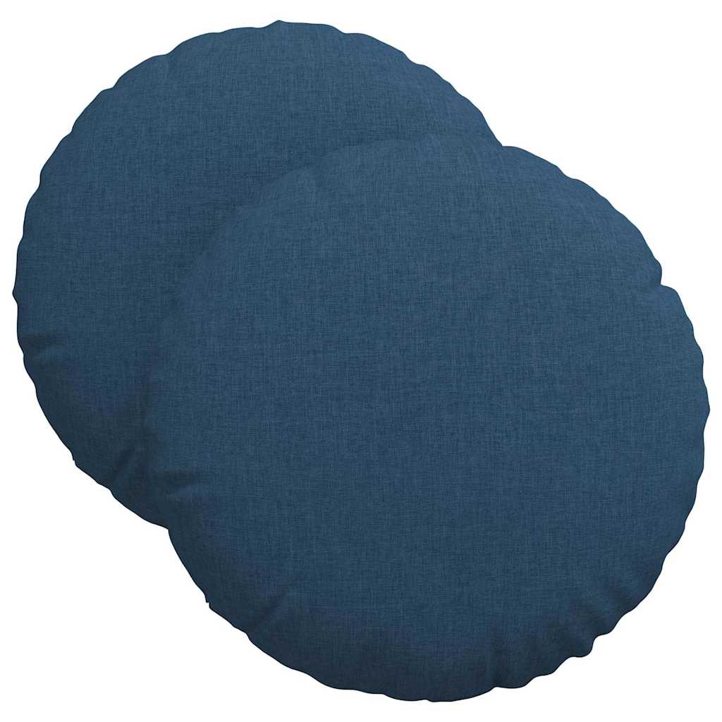 Jastučići za sjedenje 2 pcs Plava Ø40 x 13 cm tkanina