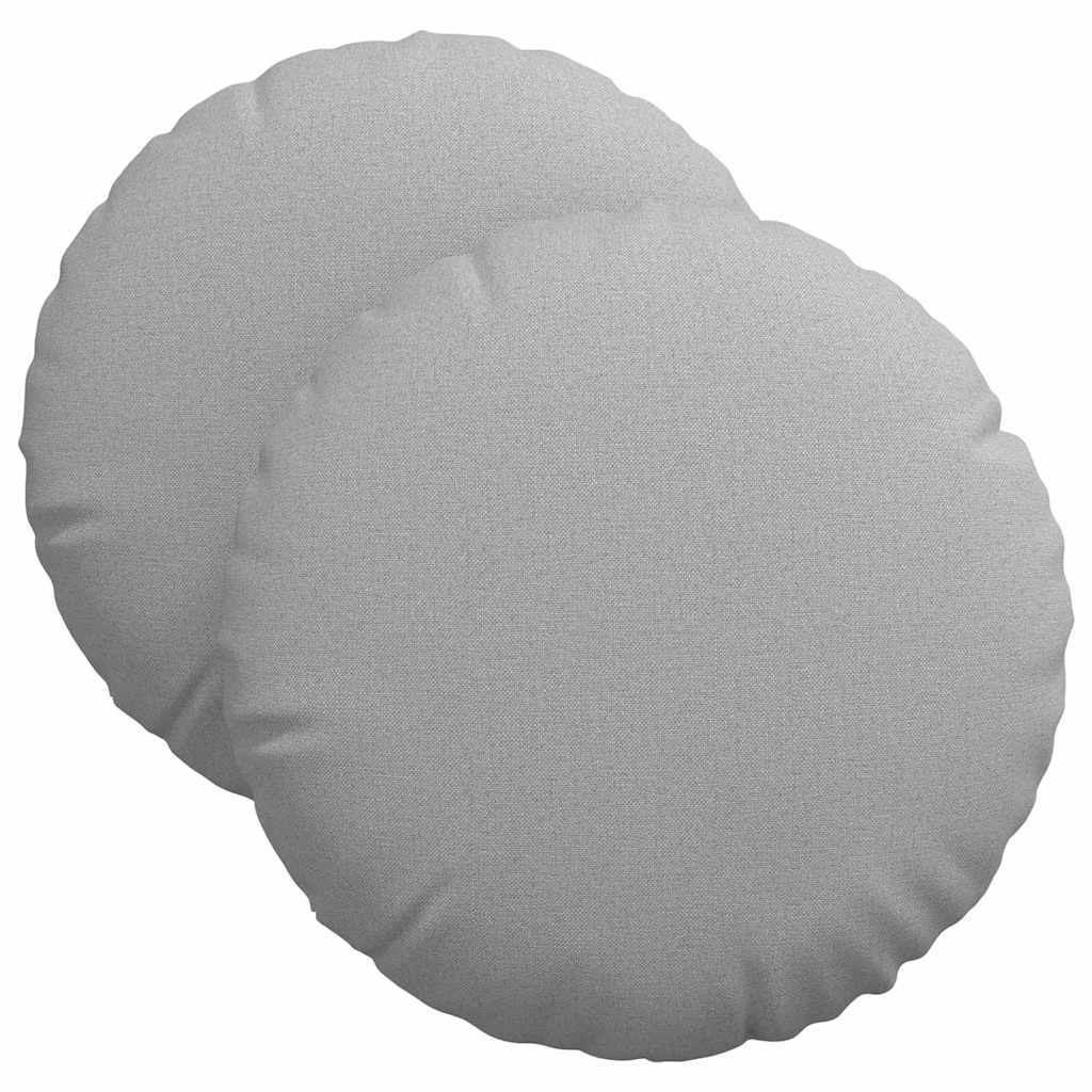 Jastučići za sjedenje 2 pcs Oblačnosiva Ø40 x 13 cm tkanina