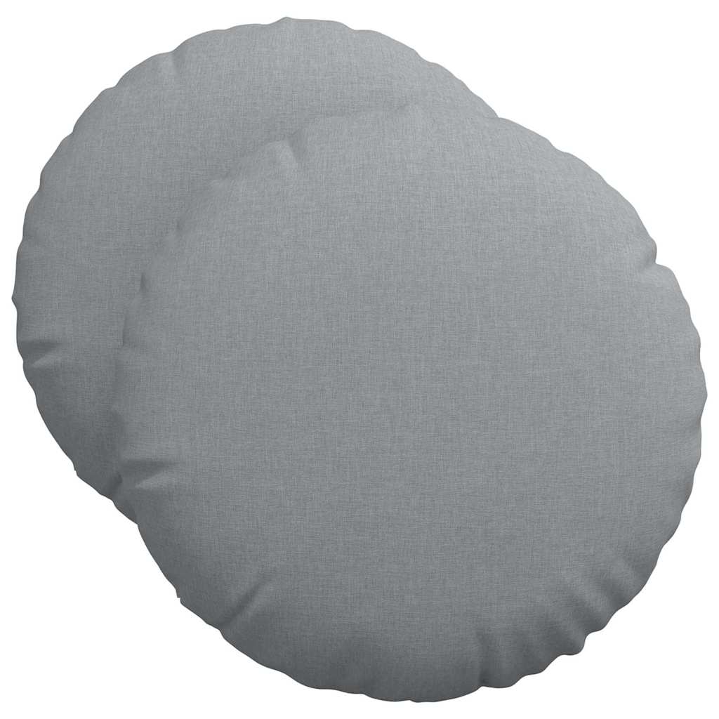 Jastučići za sjedenje 2 pcs Svijetlo siva Ø50 x 19 cm tkanina
