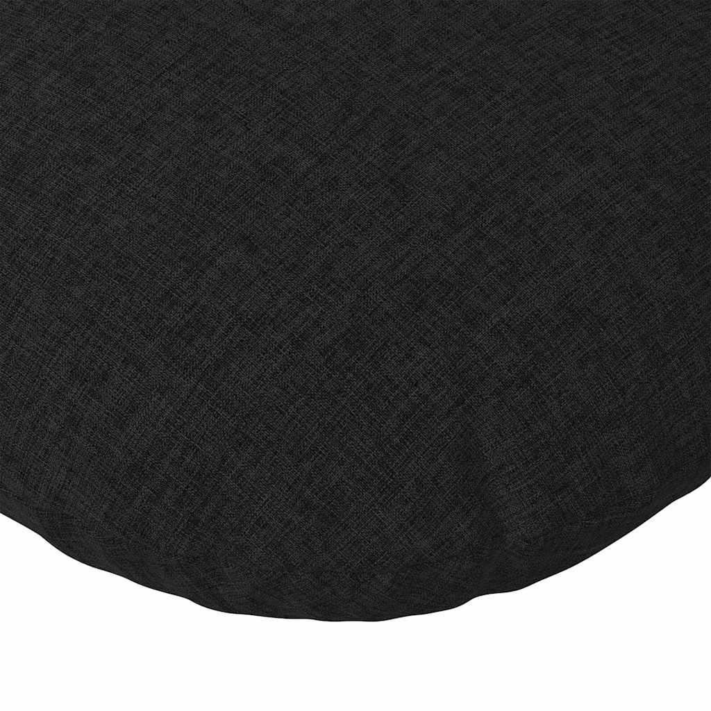 Jastučići za sjedenje 2 pcs Crna Ø50 x 19 cm tkanina
