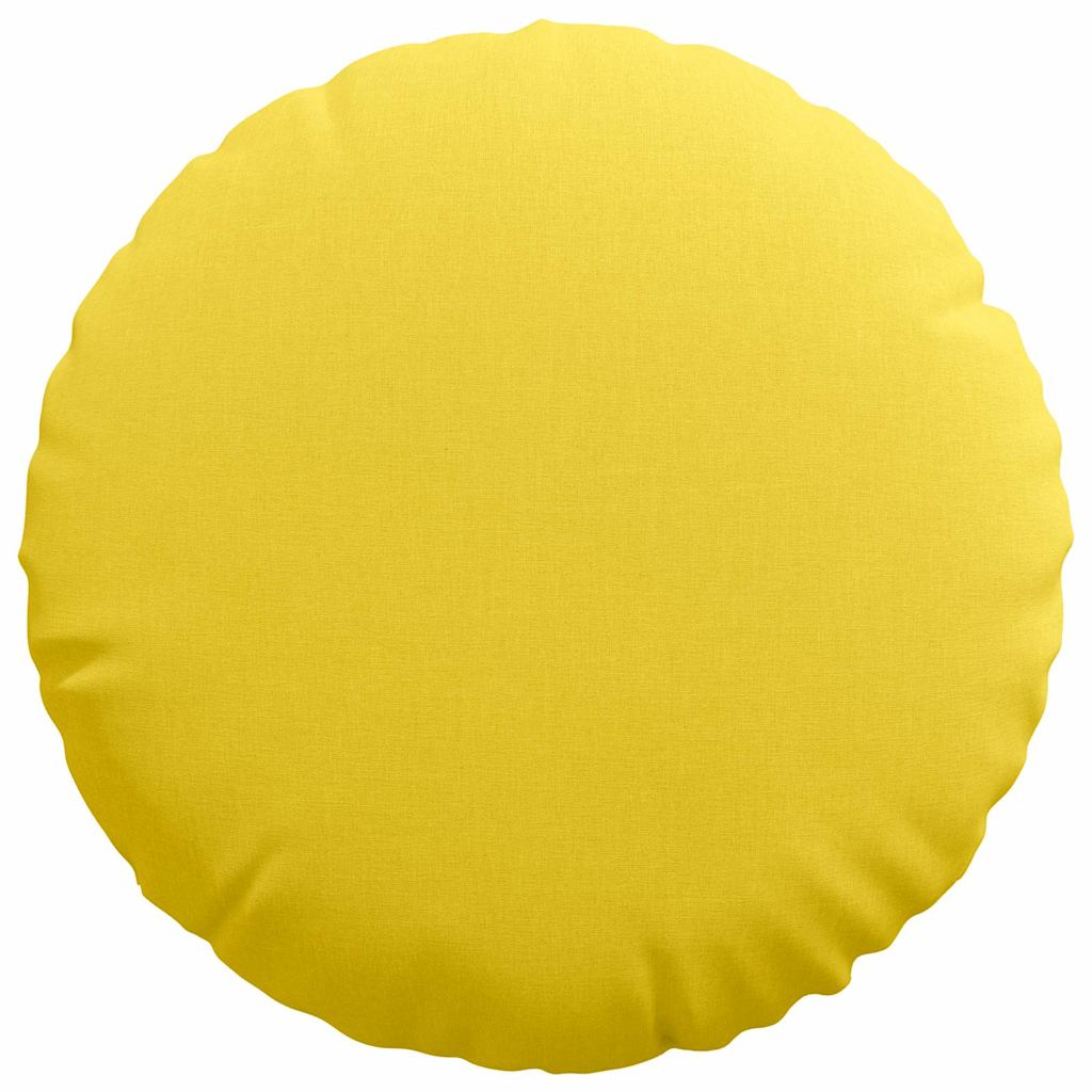 Jastučići za sjedenje 2 pcs Svijetlo žuta Ø50 x 19 cm tkanina