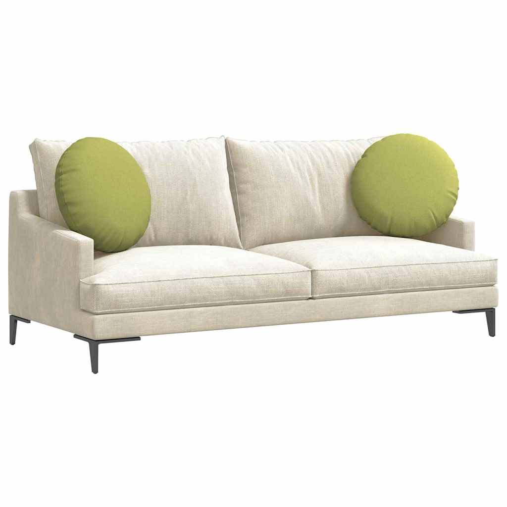 Jastučići za sjedenje 2 pcs Svijetlo zelena Ø50 x 19 cm tkanina