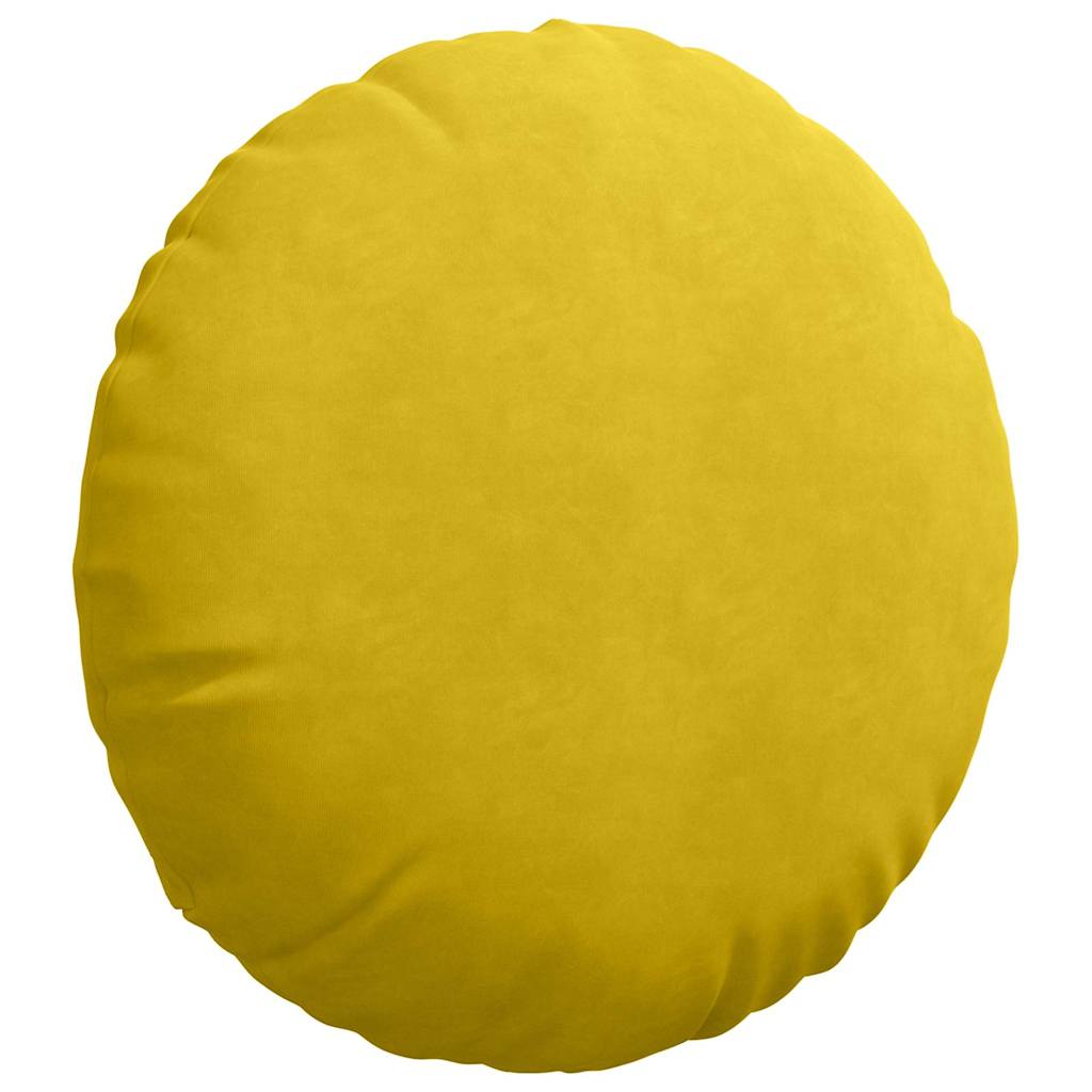 Jastučići za sjedenje 2 pcs Žuta Ø50 x 19 cm Baršun